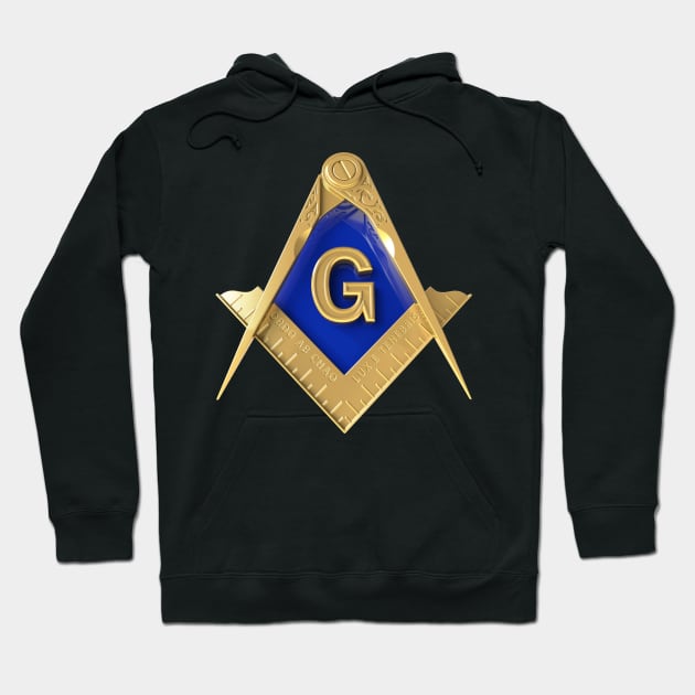 Gold Square & Compass Masonic Freemason Hoodie by Master Mason Made